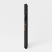 Geel Oranje vuurgevechten voor gothische schedel iPhone Hoesje (Linkerkant)