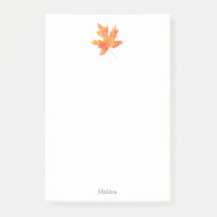 Geel Oranje Waterverf Leaf Post-it® Notes
