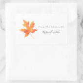 "Geel Oranje Waterverf Maple Leaf"-etiket Rechthoekige Sticker (Tas)