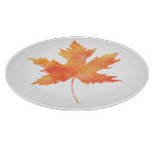 Geel Oranje Waterverf Maple Leaf Snijplank (Hoek)