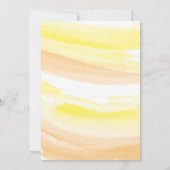 Geel Oranje Waterverf Splash Save The Date (Achterkant)