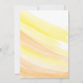 Geel Oranje Waterverf Splash Wedding Kaart (Achterkant)