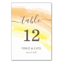 Geel Oranje Waterverf Splash Wedding