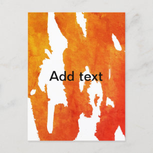 Geel oranje waterverf tekst toevoegen abstracte ve briefkaart