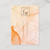 Geel Oranje Waterverf textuur Haarklemscherm Visitekaartje (Voorkant)