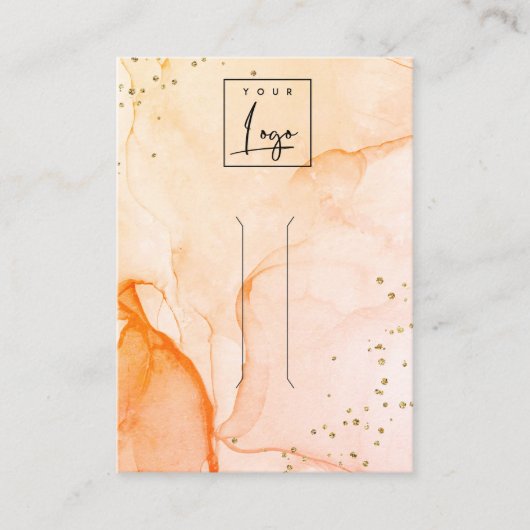 Geel Oranje Waterverf textuur Haarklemscherm Visitekaartje (Voorkant)