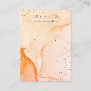 Geel Oranje Waterverf voor afhaalscherm Visitekaartje