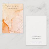 Geel Oranje Waterverf voor afhaalscherm Visitekaartje (Voorkant / Achterkant)