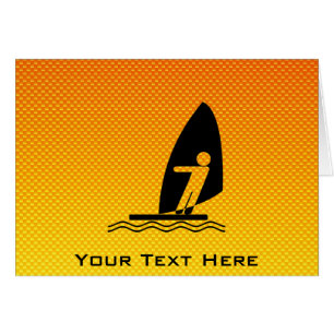 Geel Oranje windsurfen