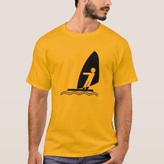 Geel Oranje windsurfen T-shirt (Voorkant)