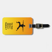 Geel Oranje Yoga Bagagelabel (Voorkant horizontaal)