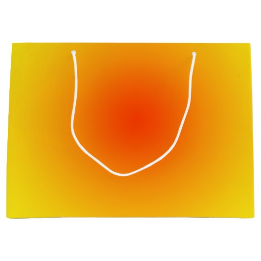 Geel Oranje Zonnegradiënt Ombre Groot Cadeauzakje (Voorkant)