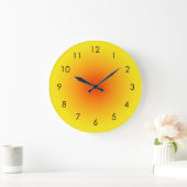 Geel Oranje Zonnegradiënt Ombre Grote Klok (Huis)
