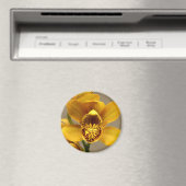 Geel Orchidee magneet (Insitu (Vaatwasser))