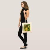 Geel orchidee met geel en zwart stremsel Tas (Voorkant (model))