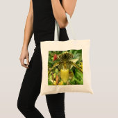 Geel orchidee met geel en zwart stremsel Tas (Voorkant (product))