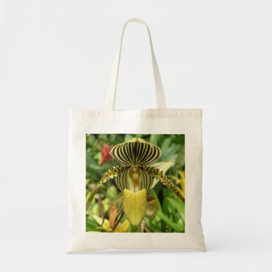 Geel orchidee met geel en zwart stremsel Tas (Voorkant)