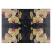 Geel Orchidee Patroon Snijplank (Voorkant)