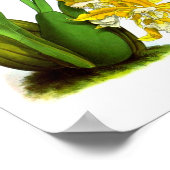 Geel orchidee Plant Tropisch Botanisch Print nr. 8 (Hoek)