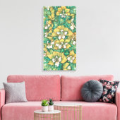 Geel orchidee Tropische bloemen Canvas Afdruk (Insitu (Woonkamer))