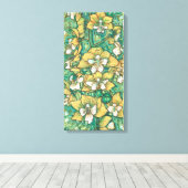 Geel orchidee Tropische bloemen Canvas Afdruk (Insitu (Houten vloer))