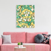 Geel orchidee Tropische bloemen Canvas Afdruk (Insitu (Woonkamer))