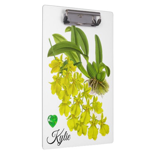 Geel orchidee ventilator, aangepast klembord (Rechts)