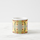 Geel Orchideeën Patroon Espresso Kop (Voorkant)