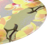 Geel Orchideeën Patroon Snijplank (Hoek)