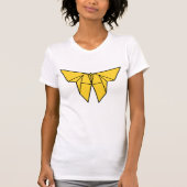 Geel Origami Butterfly Vrouwen T-shirt (Voorkant)