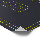 Geel origami hert bevestigt poster. droom poster (Hoek)