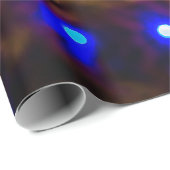 Geel Ornament Ball, kleurrijke lichten Cadeaupapier (Rol Hoek)