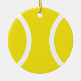 Geel Ornament uit de tennisbal voor kerst of deco