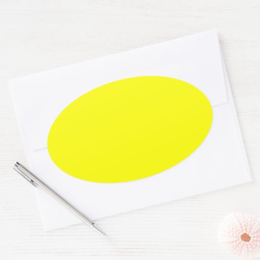 Geel Ovale Sticker (Envelop)
