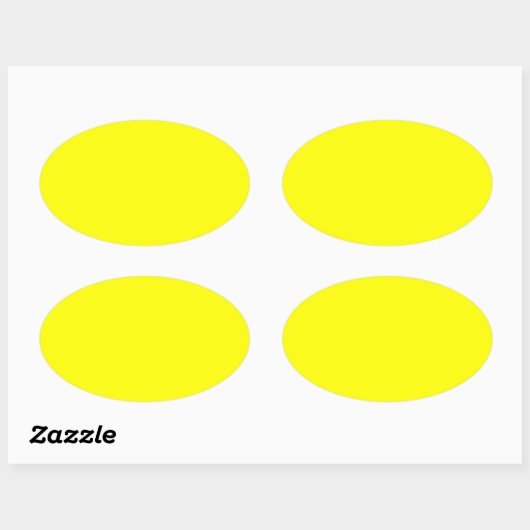 Geel Ovale Sticker (Vel)