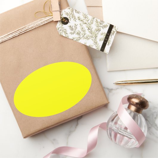 Geel Ovale Sticker (Geschenken)