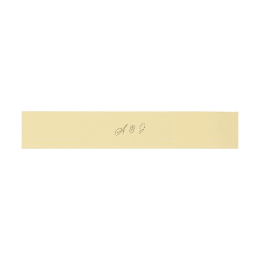 Geel paar initialen, herfstbruiloft uitnodigingen wikkel (Vlak)