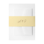 Geel paar initialen, herfstbruiloft uitnodigingen wikkel (Voorkant Voorbeeld)