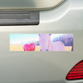 Geel paard en rood hart bumpersticker (Op auto)