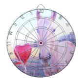 Geel paard en rood hart dartbord (Voorkant)