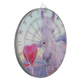 Geel paard en rood hart dartbord (Voorkant Links)