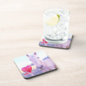 Geel paard en rood hart drankjes onderzetter (Rechterzijde)