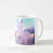 Geel paard en rood hart koffiemok (Voorkant rechts)