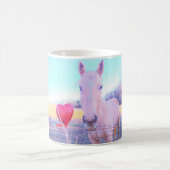 Geel paard en rood hart koffiemok (Center)