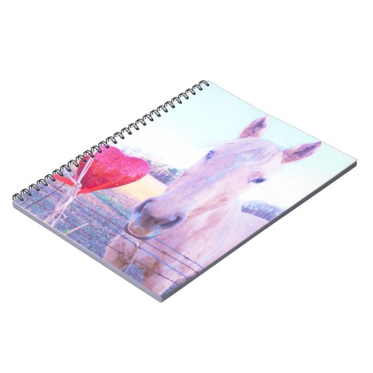 Geel paard en rood hart notitieboek (Linkerzijde)