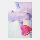 Geel paard en rood hart theedoek (Verticaal)