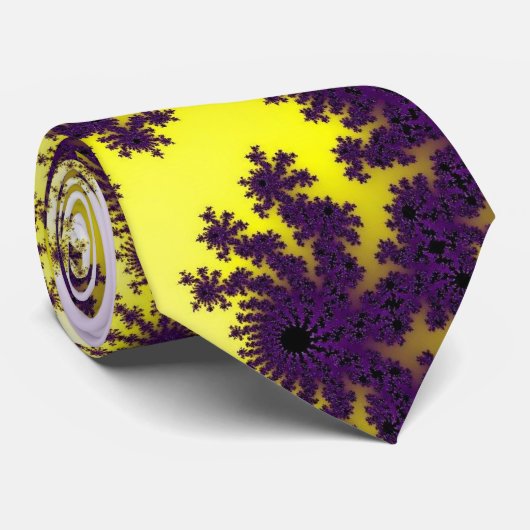 Geel Paars Burst Stropdas (Opgerold)
