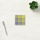 Geel Paars Geruit Patchwork Patroon Post-it® Notes (Kantoor)