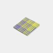 Geel Paars Geruit Patchwork Patroon Post-it® Notes (Schuin)