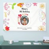 Geel & Paars Kinderfeestje Banner (Beurs)